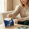 Diamond Art Tissue Box Cover DIY PU Desktop Organizer Large(WOLF)