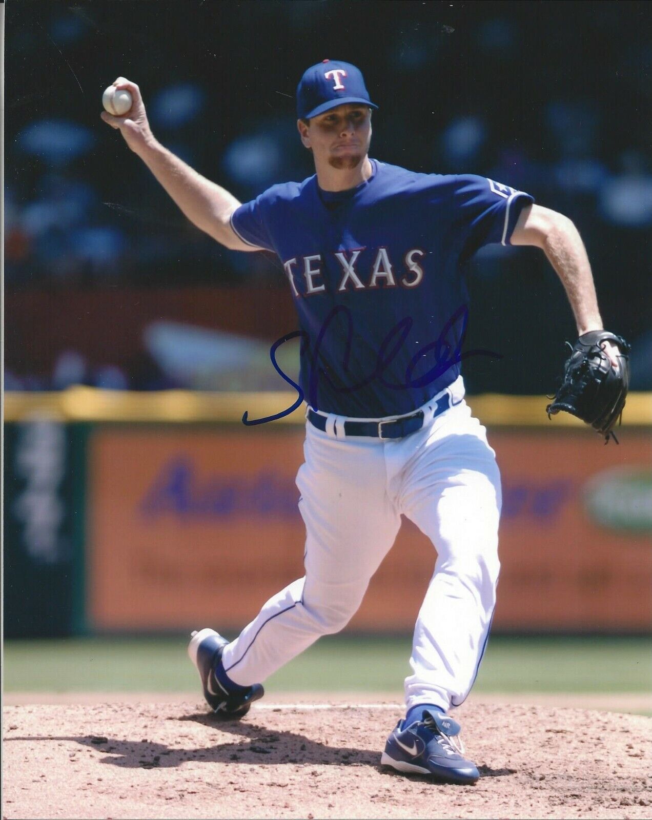 Scott Feldman Autographed 8x10 Texas Rangers#S706