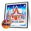 Christmas House - Diamond Painting - Partial Special Shaped Drill(Canvas|30*30cm)