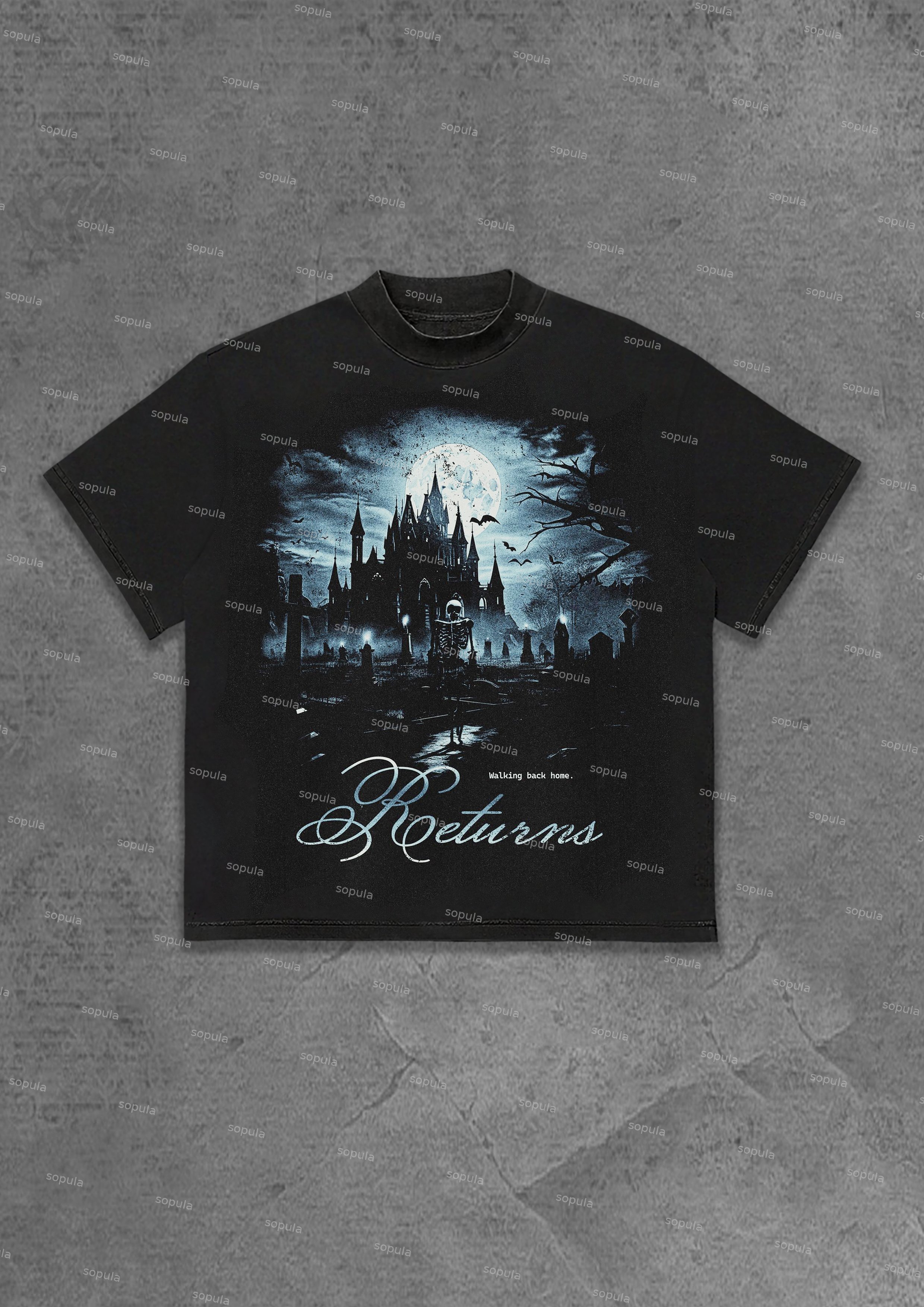 Even Death Must Go Home. Short Sleeved T-shirt - SOPULA