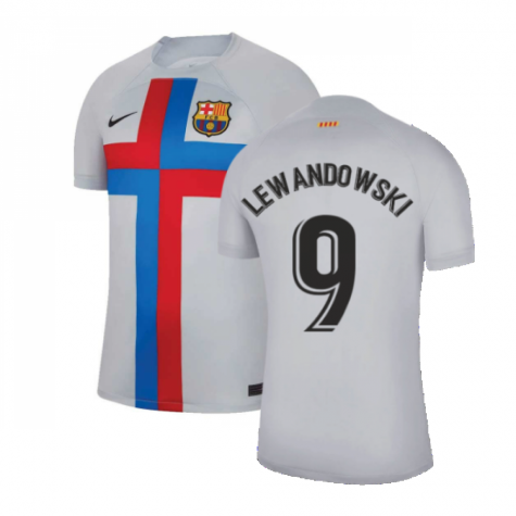 FC Barcelona Robert Lewandowski 9 UCL Third Trikot 2022-2023