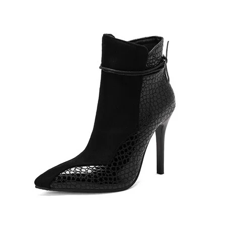 Short Pointed Toe Knight Boots Thin High-heel Boots-PABIUYOU- Women's Fashion Leader