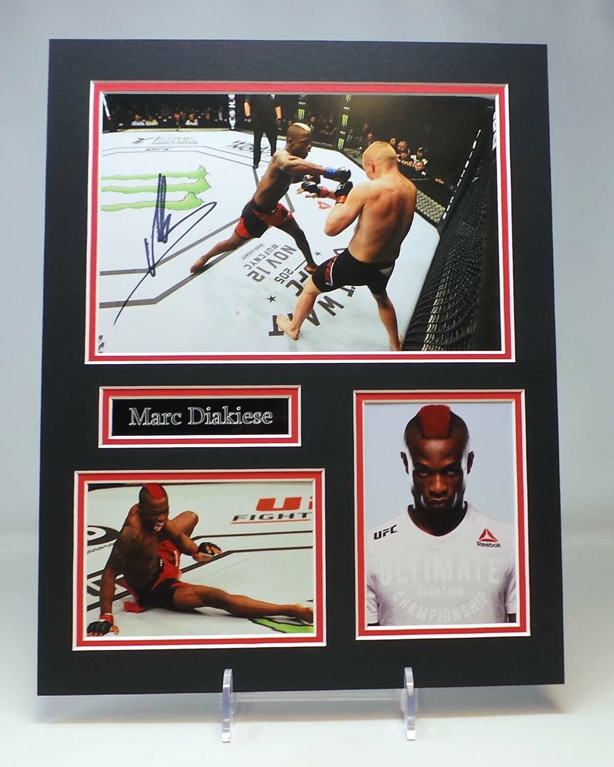 Marc DIAKIESE Bonecrusher Signed Mounted Photo Poster painting Display AFTAL RD COA UFC Fighter