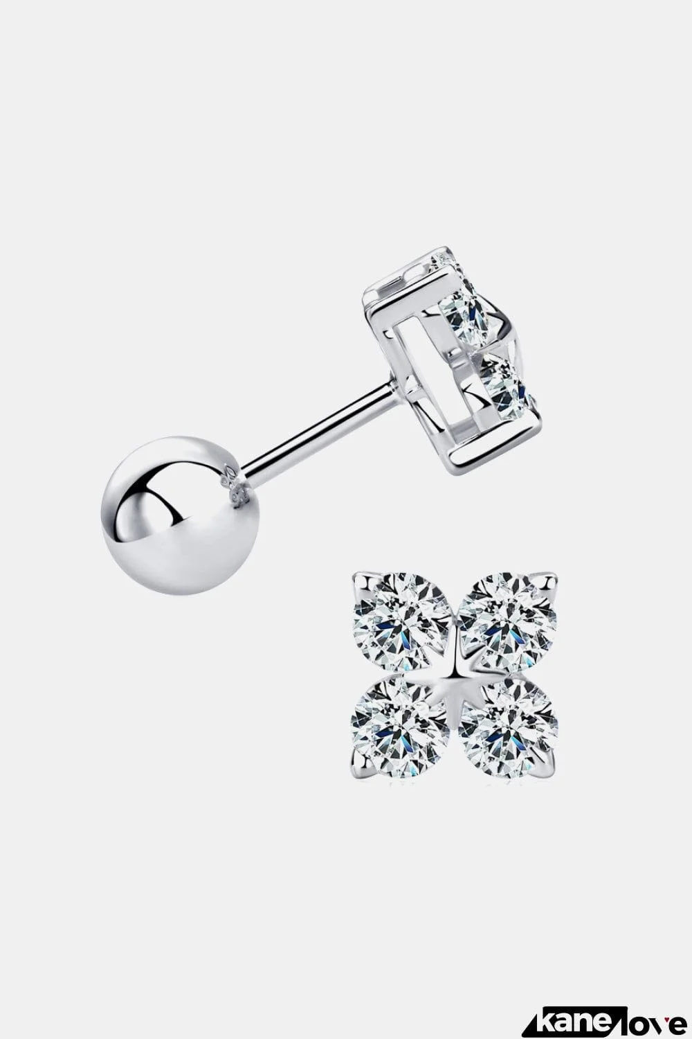 Moissanite 925 Sterling Silver Four-Leaf Clover Shape Earrings