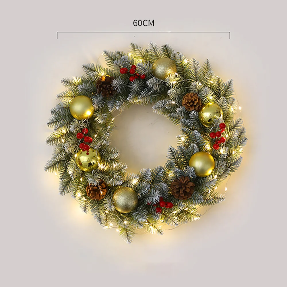 New Christmas pine cone ball garland rattan holiday decoration pendant