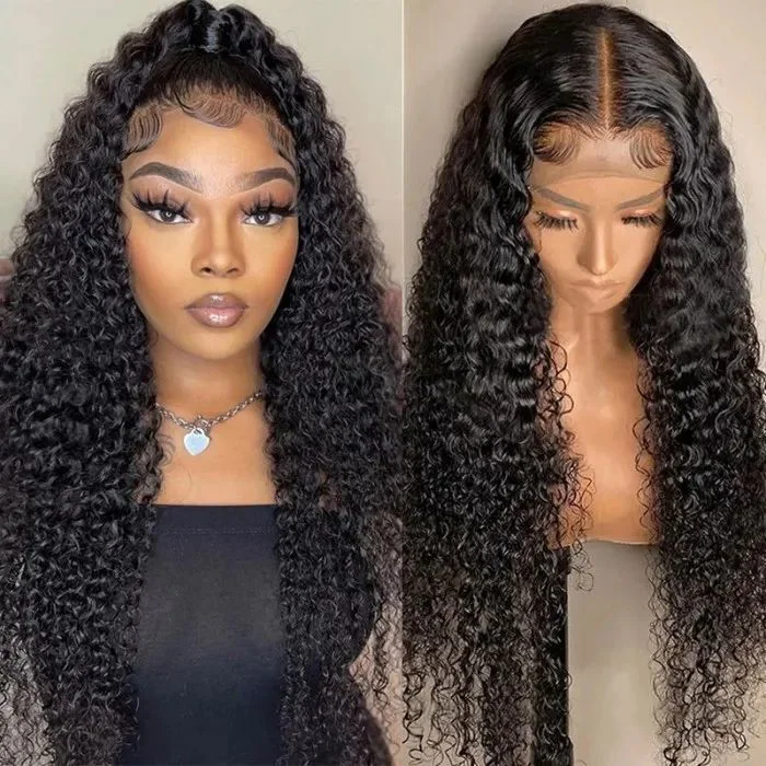 Lace Wigs Natural Pre-plucked Long Curly Wig 100% Human Hair