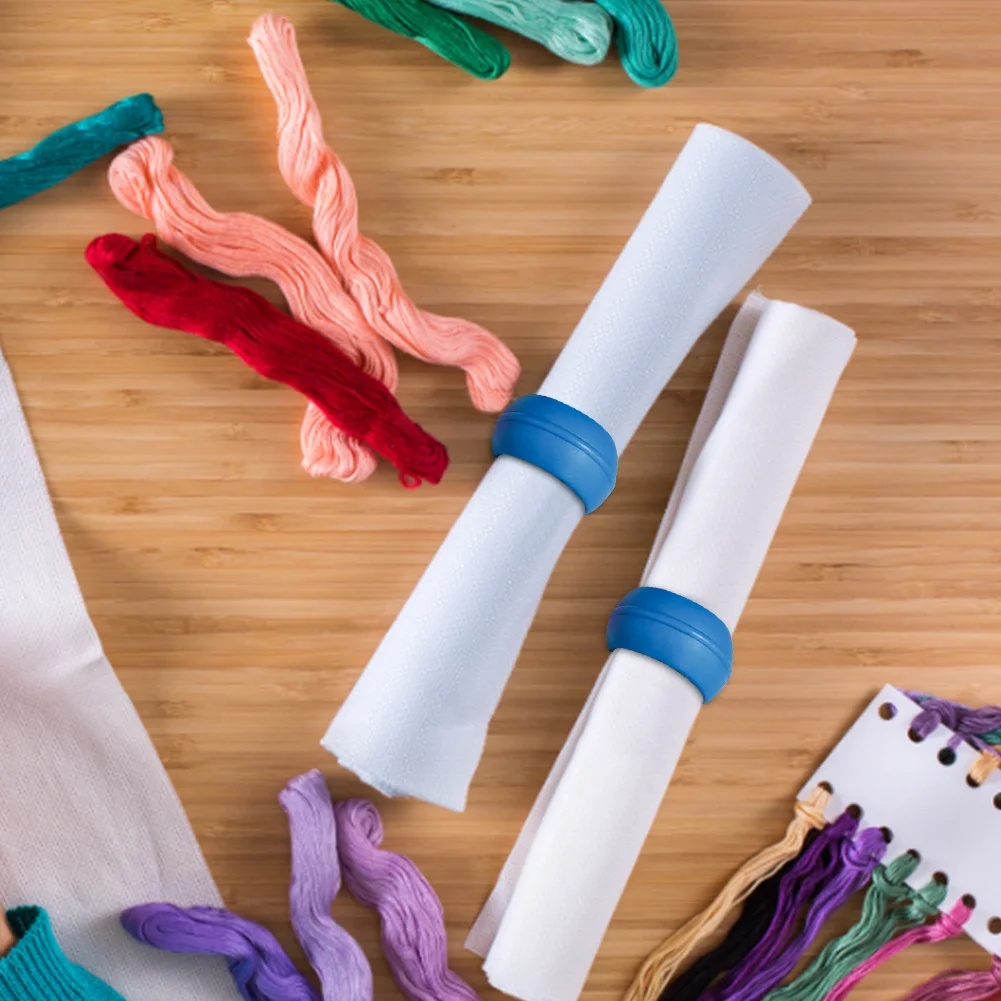 Thread Stopper Silicone Cross Stitch Clip 2cm Bobbin Spool Holder 2pcs (BU8)