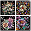 (US Local)4Pack Flower-Crystal Rhinestone Diamond Painting(30x30cm)