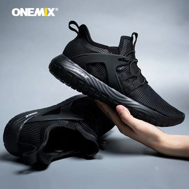 ONEMIX hot sale Men Sneakers Light Weight Breathable Lace-up Training Jogging Shoes Adult Male Outdoor Casual Shoes