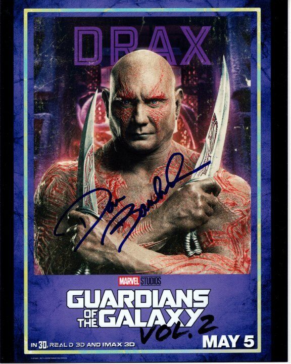 DAVE BAUTISTA signed autographed 8x10 GUARDIANS OF THE GALAXY DRAX Photo Poster painting