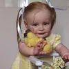20" Soft Cloth Body Reborn Blue Eyes Girl Toddler Baby Doll Rribiy with Brown Hair - RBBI-Myrebornbabydoll&reg; Myrebornbabydoll&reg;