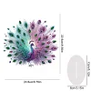 (US Only)Acrylic 2D Flat Peacock DIY Diamond Painting Desktop Ornaments Kit for Decor