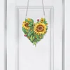 Diamond Painting Love Sunflower Wreath Pendant