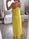 Stylish Condole Belt Pleated Halterneck Two Pieces Set