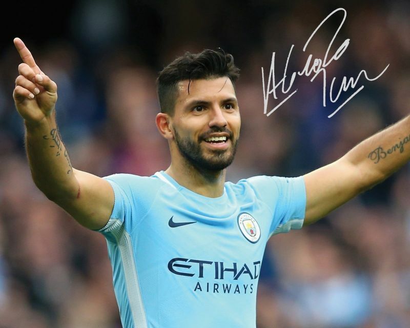 Sergio Aguero - Manchester City Autograph Signed Photo Poster painting Print 2