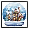 【Limited Stock Sale】Full Embroidery Cotton Thread 11CT Print Igloo Crystal Ball Cross Stitch 50x50cm tapestrymarket