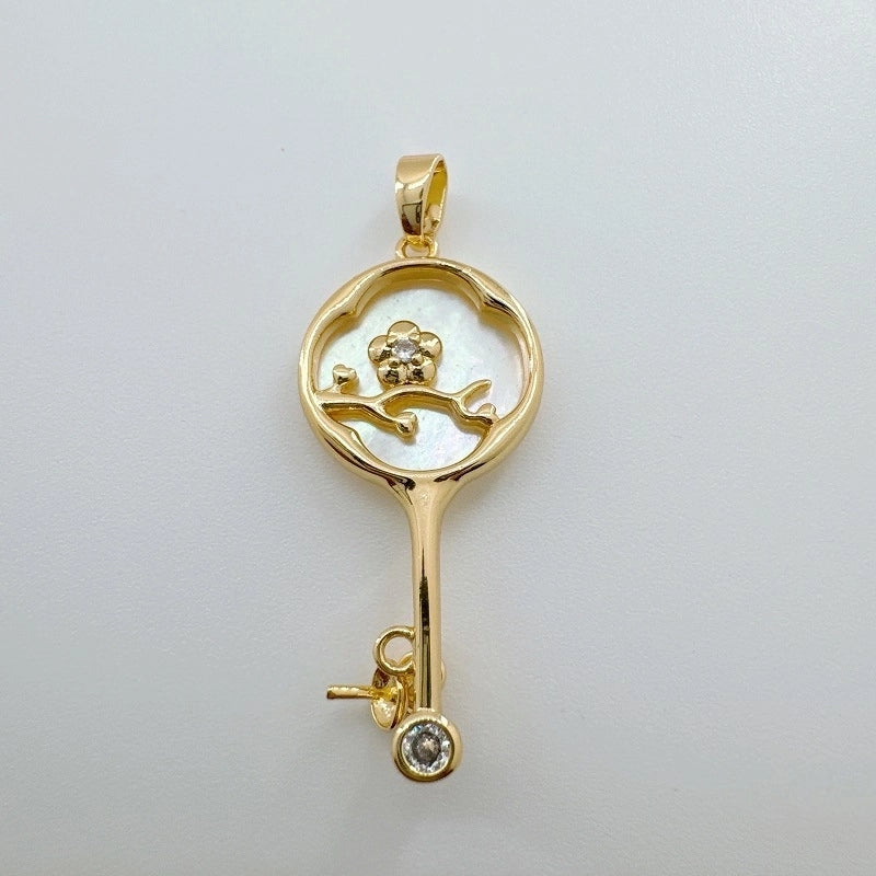 1 Piece Copper Color Block Pendant