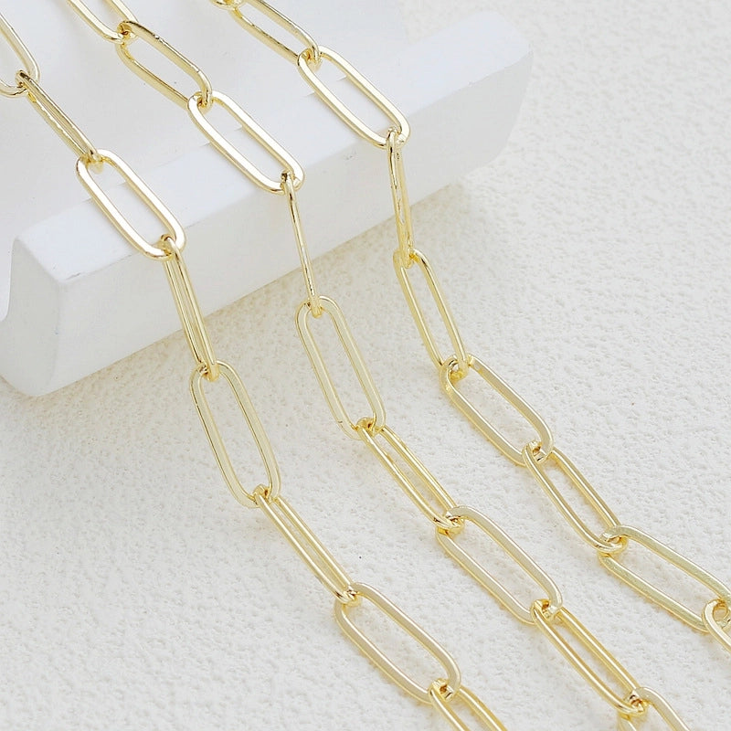 1 Piece Copper 14K Gold Plated Solid Color Chain