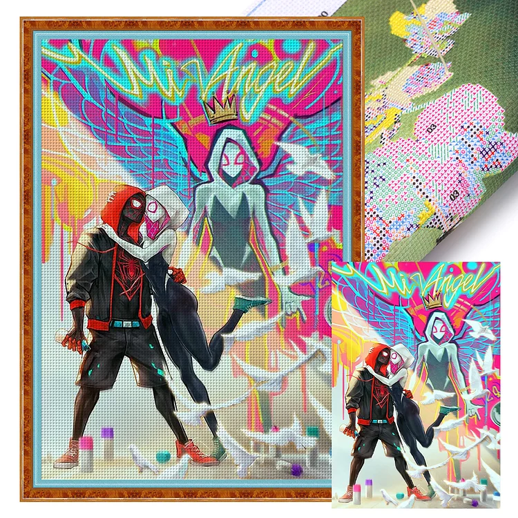 Spider-Man Travels Across The Universe (40*60cm) 11CT Stamped Cross Stitch gbfke
