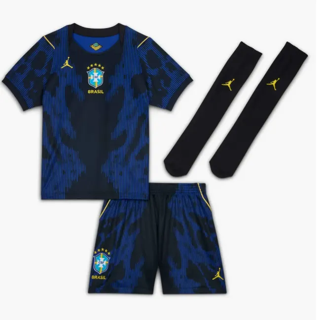 Brazil Away Kids' Football Jersey (2026) &mdash; 1:1 Replica (Thai Quality)
