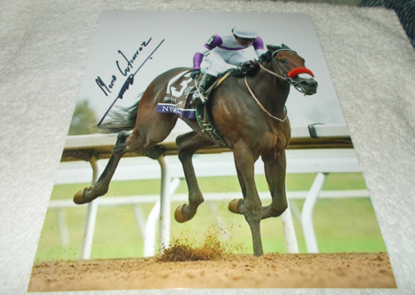 MARIO GUTIERREZ NYQUIST 2015 BREEDER'S CUP SIGNED 8x10 HORSE RACING Photo Poster painting