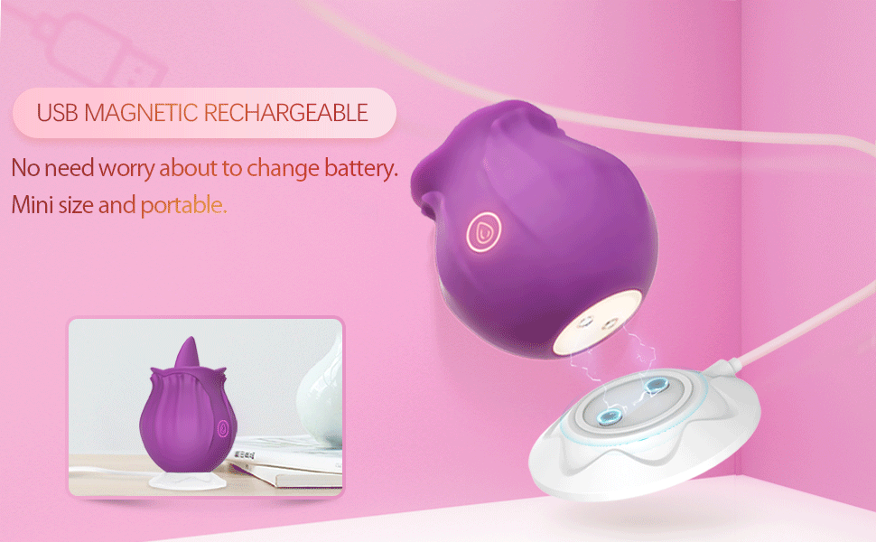 The Rose Toy with Tongue - rechargeable USB rose tongue vibrator