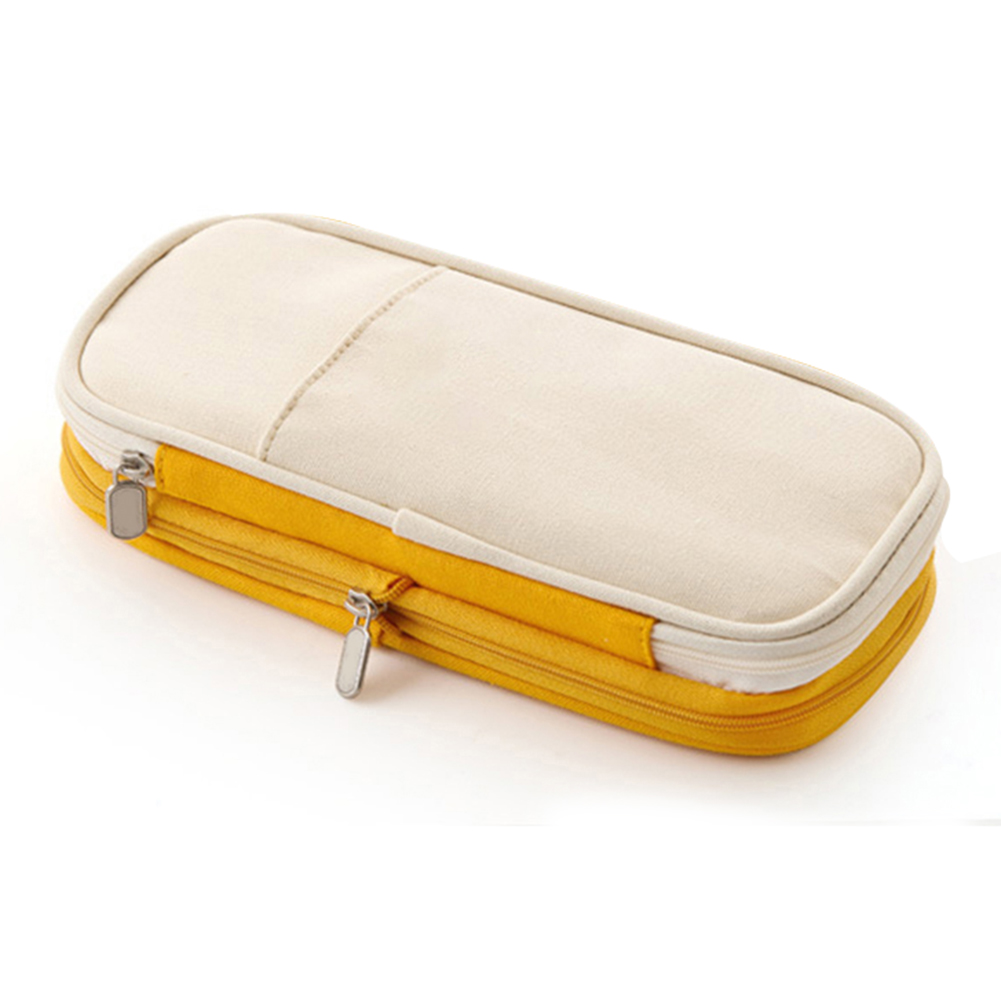 

Canvas Pencil Case Big Capacity Pen Case School Student Stationery, 501 Original