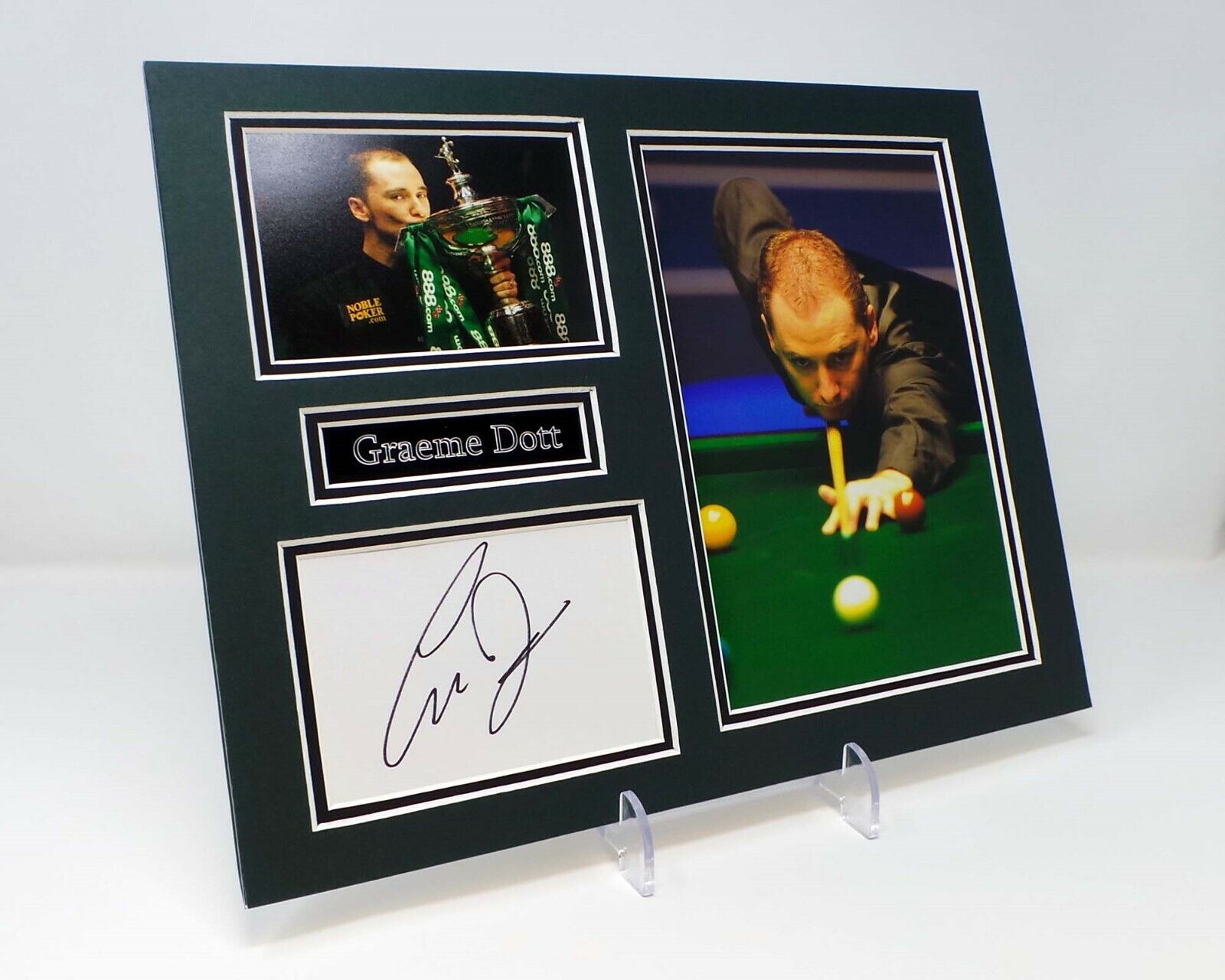 Graeme DOTT Signed Mounted Photo Poster painting Display AFTAL Scottish Snooker Player