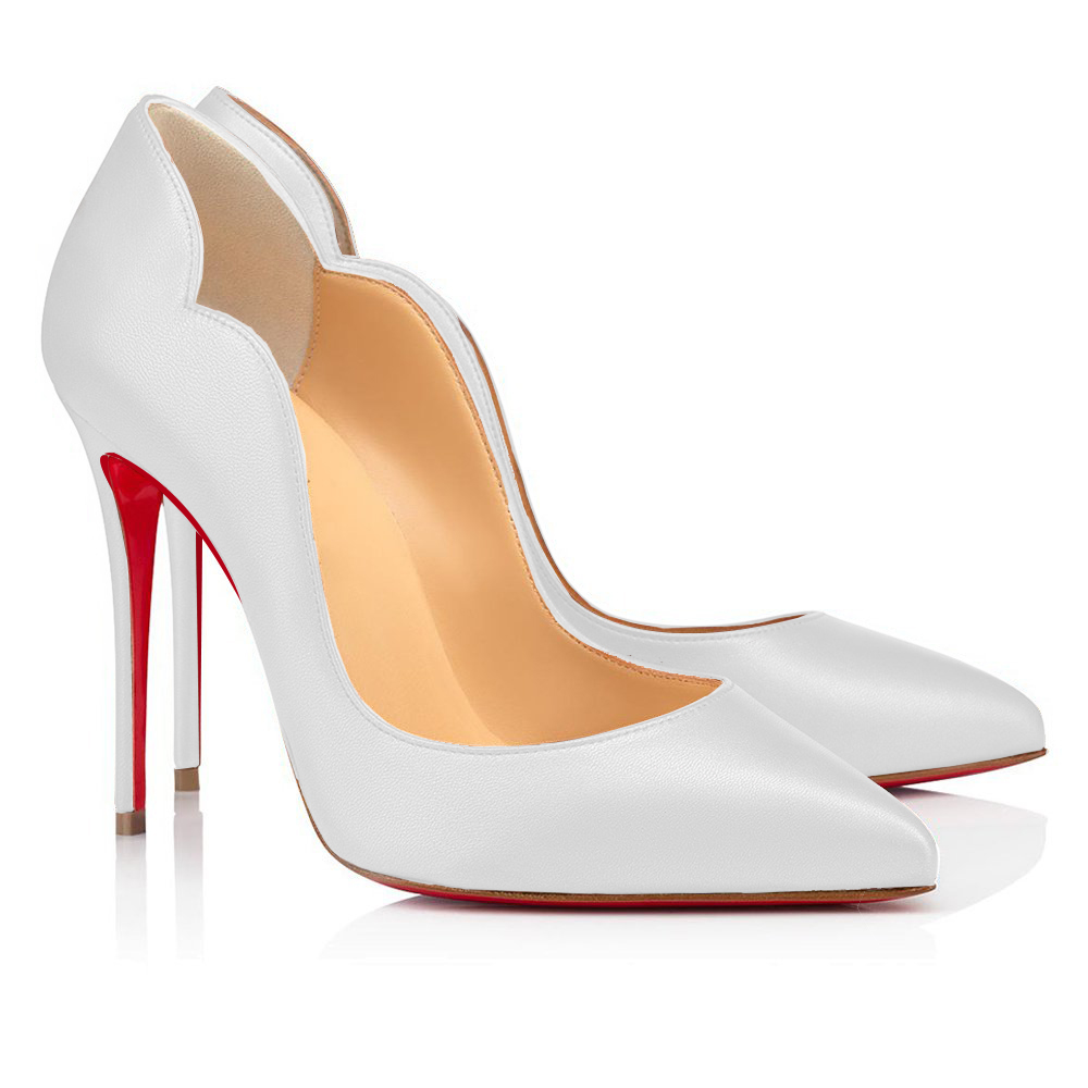 100mm Women's Red Bottom High Heels for Party Wedding Matte Pumps-MERUMOTE
