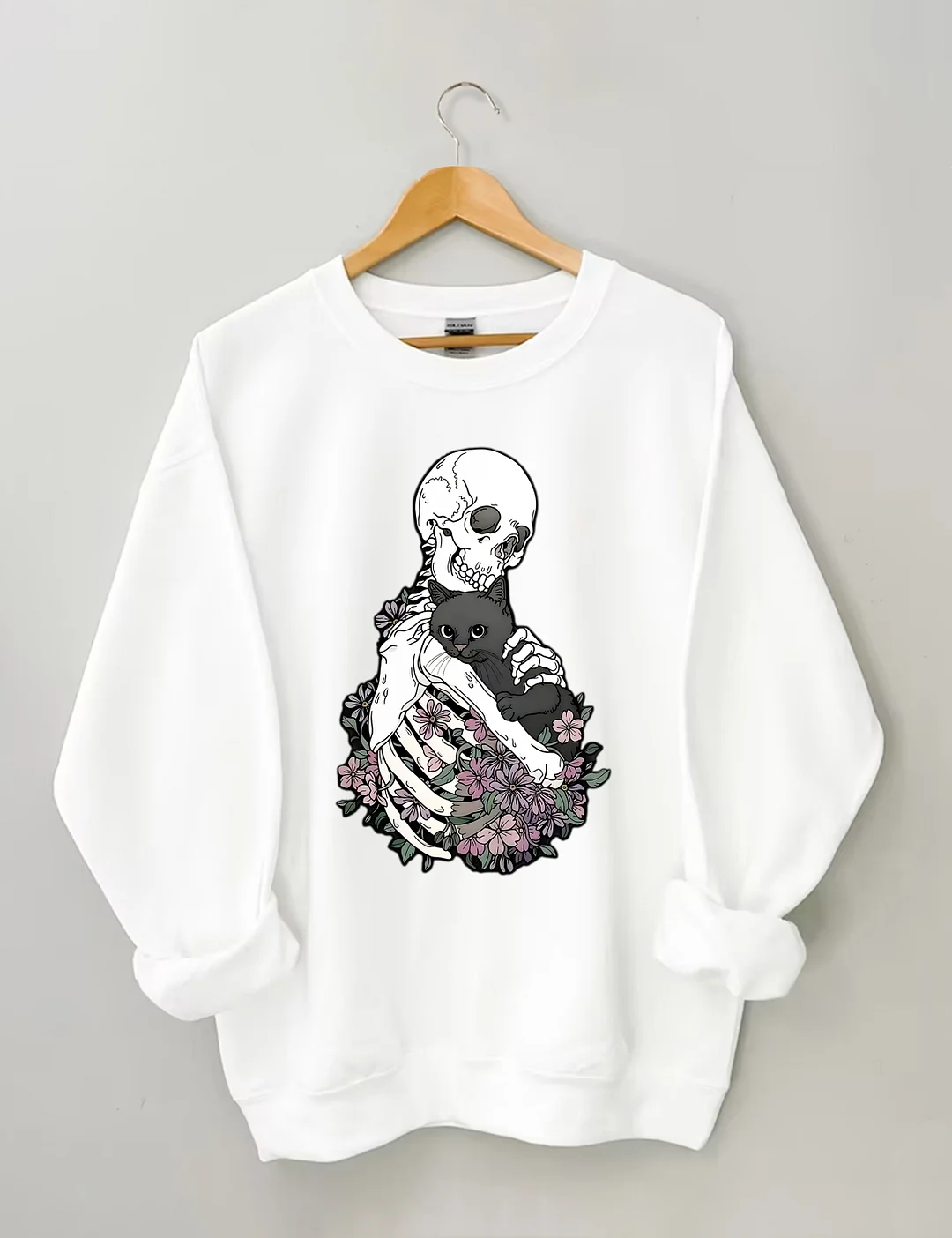 Halloween Skeleton Cat Sweatshirt