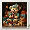 Diamond Painting-Round AB Drill Xmas Gift Bear(45*45CM)