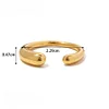 Simple Waterdrop Golden Silver Open Ring