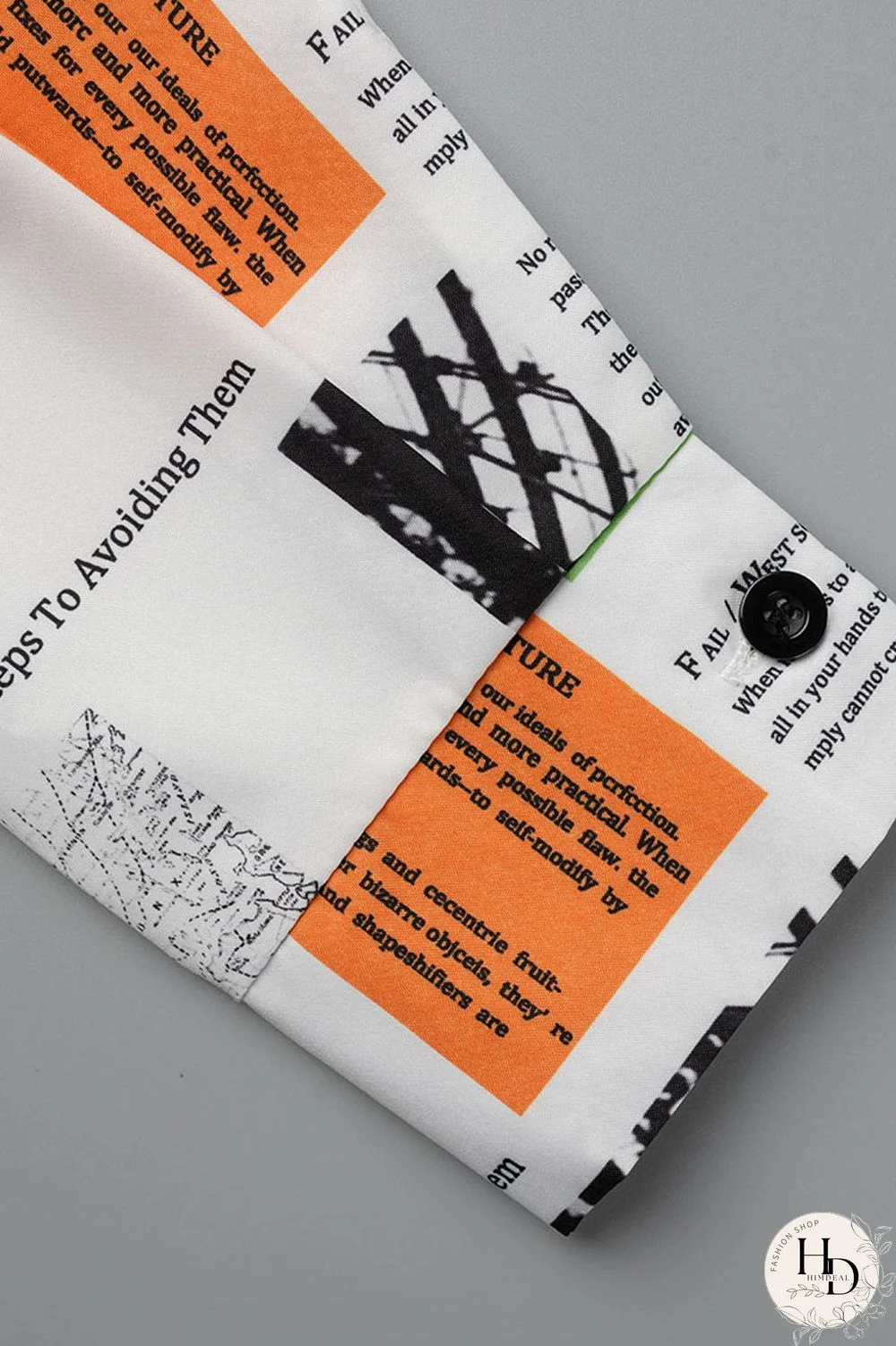 Black Pink Casual Print Patchwork Slit Turndown Collar Tops