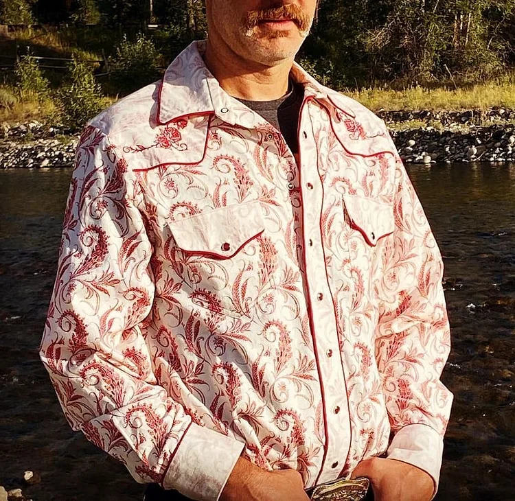 Men's Button Print Shirt