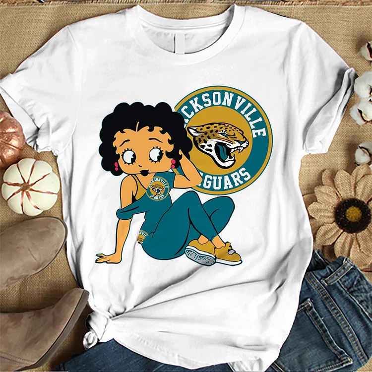 Jacksonville Jaguars Women's White Relaxed T-Shirt