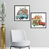 2Pcs Diamond Painting-DIY Crystal Rhinestone Flowers Cars