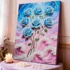 DIY Framed Pearl Painting - Handmade Self - Adhesive Pearls - Blue Rose