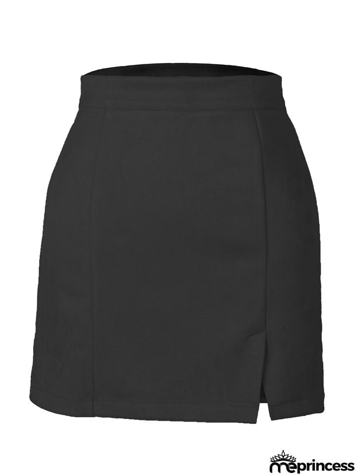 Women's Sexy A Line Suede High Waisted Skirts