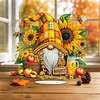 Diamond Painting Acrylic Single Sided August Gnome Ornaments Tabletop Home Office Decor