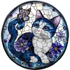 Cat And Butterfly-11CT Stamped Cross Stitch 40*40cm/15.75*15.75in tapestrymarket