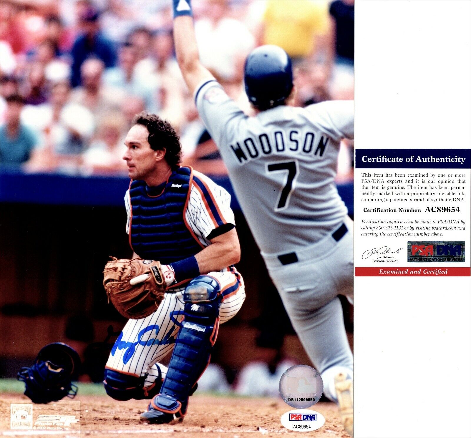 Gary Carter Signed Autographed NY Mets 8x10 inch Photo Poster painting - Died 2012 + PSA/DNA COA