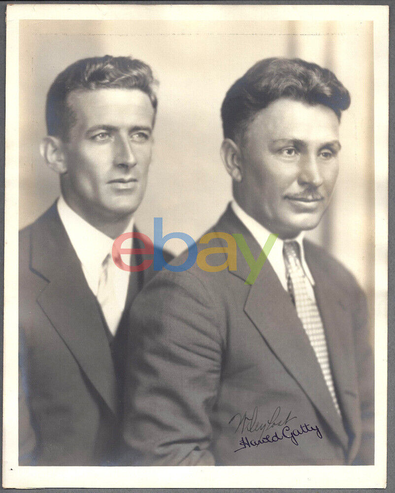 HAROLD GATTY & WILEY POST Autographed 8x10 Signed Photo Poster painting reprint