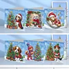6pcs Christmas Tree Dog Diamond Painting Greeting Card