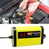 Car Battery Charger LED Display Smart Automotive Truck Motorcycle Car Charger