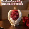 3D Angel Wing Flower Mould Silicone Wave Spiral Candle Mould Reusable Easy To Demold for Candles Soaps Crafts DIY Home Decor (Open Embrace)