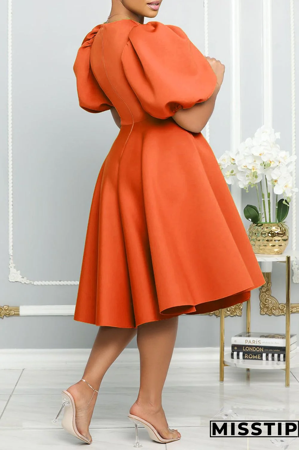 Blue Casual Solid Patchwork O Neck A Line Dresses