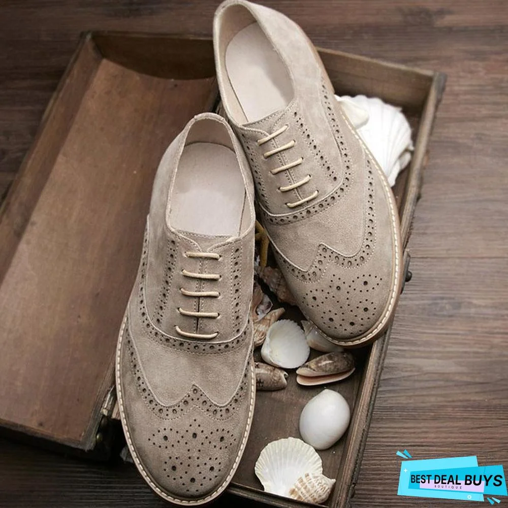 Men's Business Classic Suede Brogue Shoes