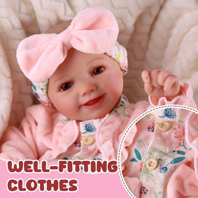 Babeside Smiling Reborn Baby Sunny&nbsp;17'' Little Infant Girl Loving Emotional Support