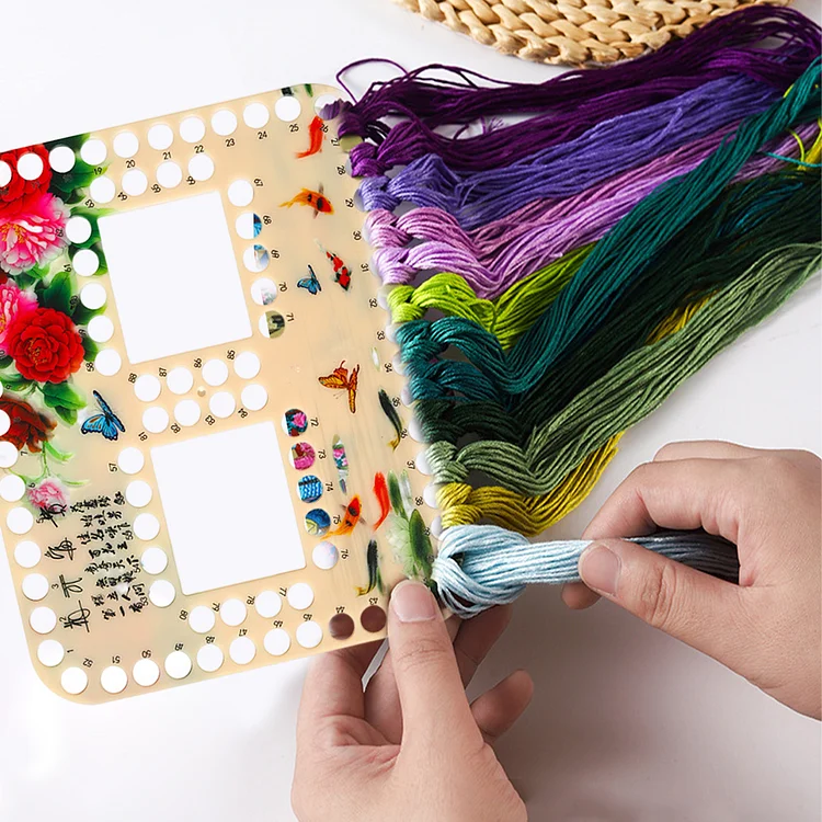 2pcs Cartoon Embroidery Floss Organizer Cross Stitch Thread Holder Storage