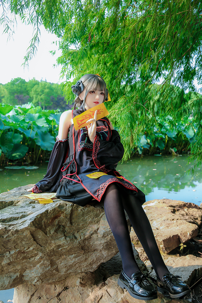 Mozudoll 145cm Realistic Silicone Doll with Traditional Dress and Gentle Expression - Zombie Girl H3882 Mozudoll HANIDOLL